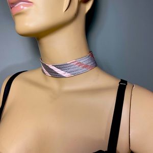 One of a kind, upcycled silk Mens tie, Sexy Choker.